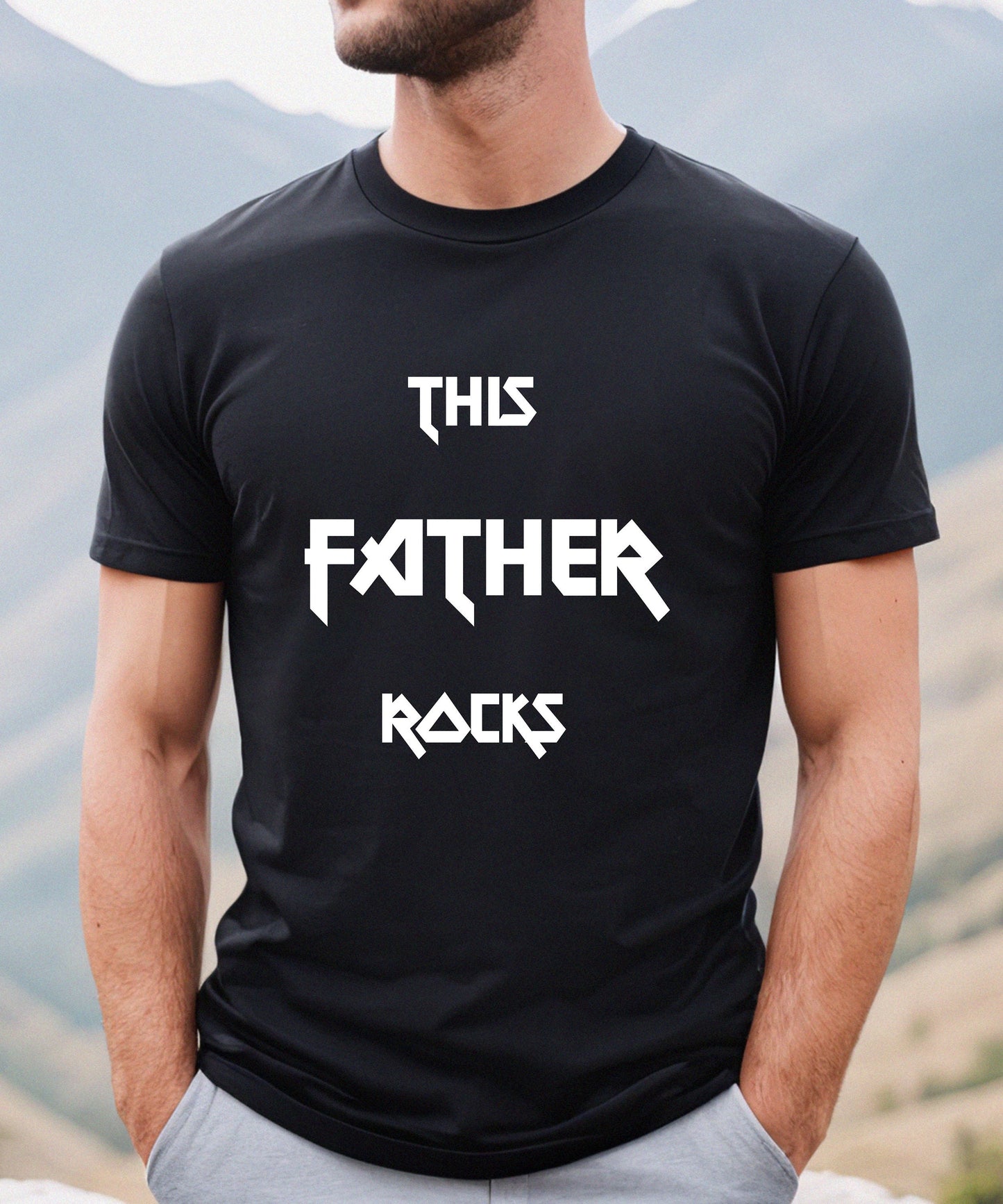 Rock shirt, metal shirt, heavy metal shirt, father shirt, dad shirt, new father gift, new dad gift, father rocks, dad rocks