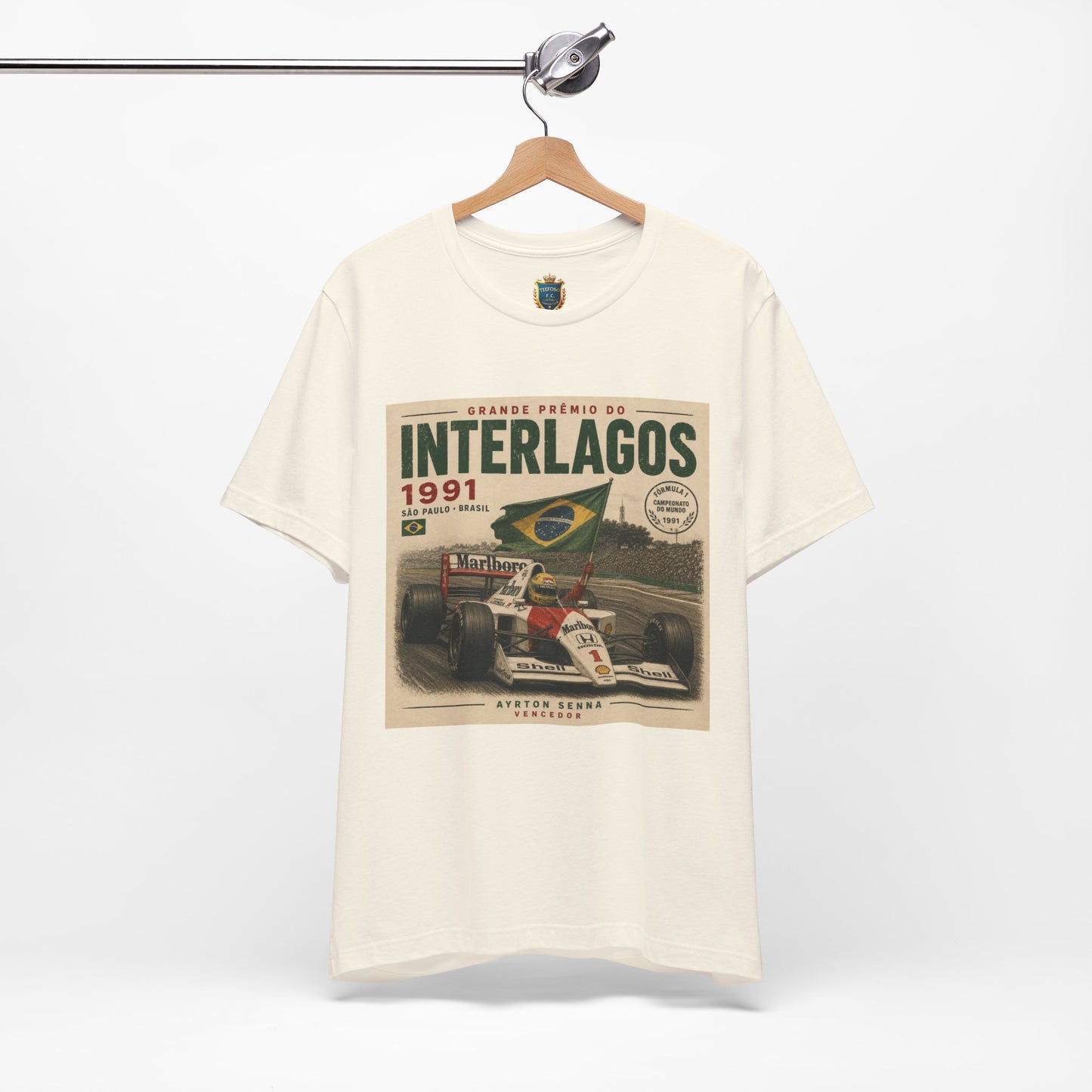 Interlagos 1991 Racing Poster Ayrton Senna Tee, Vintage Formula 1, Vintage Senna, Aryton Senna shirt
