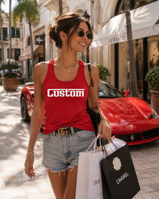 Ferrari tank top, Women's tank top, Custom Ferrari tank top, Personalized Ferrari shirt, Ferrari style shirt, formula 1 shirt, racing girl